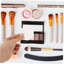 Siliconen make-up pads, 2 stuks, groot, peervormig, 5,5 x 6,2 x 0,8 cm, mengsponsjes