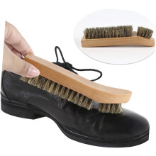 2 stuks houten schoenborstels, draagbare schoenborstel voor het reinigen en poleren van schoenen, voor huishoudelijk gebruik