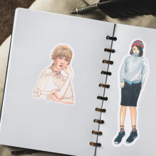Vintage Journal Sticker Set, 216-teilig, für Scrapbooking und DIY-Bastelarbeiten