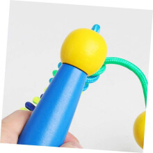 2pcs Adjustable Wooden Kids Jump Rope Skipping Rope Lightweight Sports Accessories