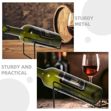 2 Stück schwarze Weinflaschenhalter aus Eisen für die Tischdekoration – minimalistisches und stilvolles Weinregal