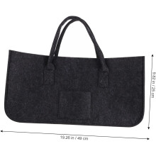 2 pezzi Elegante borsa da viaggio per casa, supermercato con borsa da interno in feltro, legna da ardere, picnic, semplice borsa per la spesa