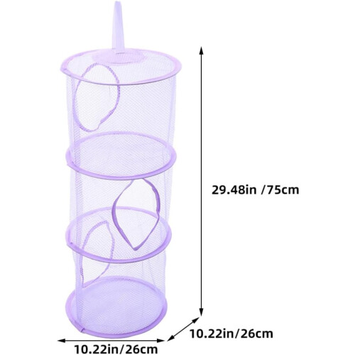Hamac pour peluches (lot de 3), hamac multicouche en polyester pliable, design en maille. 1