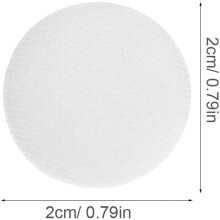 30 boutons ronds de 20 mm, recouverts de tissu blanc, à tige métallique.
