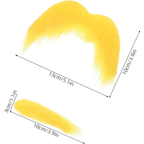 2sets Simulation Fake Mustache and Eyebrows Costume Kit for Men Realistic Beard Decorations 1