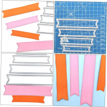 Metall-Stanzformen für die Kartenherstellung, silberne Schablonen, 4-teiliges Set für DIY-Scrapbooking-Alben, Prägung und Basteldekoration