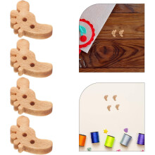 200 botones de madera con diseño de huella para suéteres, proyectos de tejido y manualidades de costura.