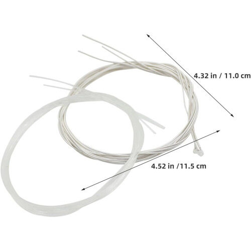 Nylon Acoustic Guitar Strings 24Pcs for Classical Guitar – Medium Tension Tie End Replacement Set 1