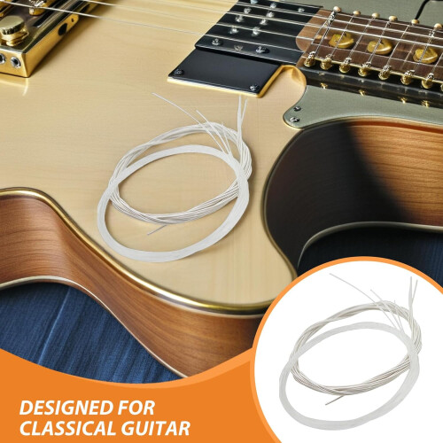 Nylon Acoustic Guitar Strings 24Pcs for Classical Guitar – Medium Tension Tie End Replacement Set 2