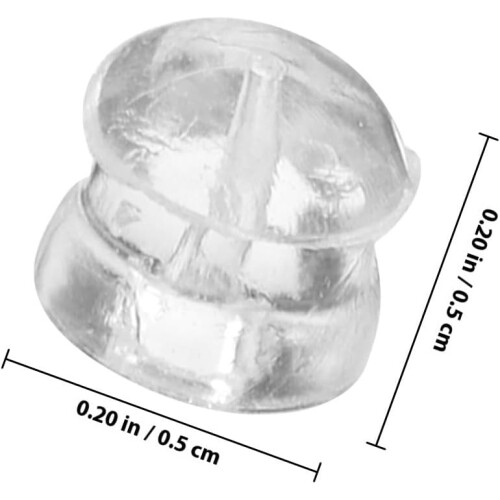 30Pcs Silicone Earring Backs Soft Flat Pad Stoppers for Pierced Ear Studs Anti-Lost Replacement Caps Suitable 1