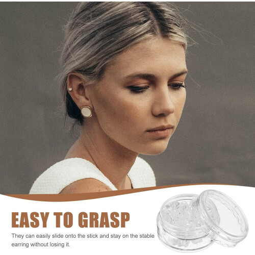 30Pcs Silicone Earring Backs Soft Flat Pad Stoppers for Pierced Ear Studs Anti-Lost Replacement Caps Suitable 2