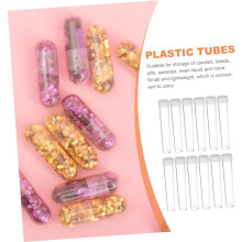 30 tubi di plastica con tappi per perline e glitter, piccoli contenitori vuoti per lavori creativi