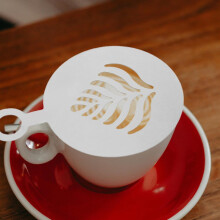 Coffee Decoration Stencils with Reusable Spray Templates 4pcs Stainless Steel Enhancing Visual Appeal