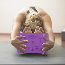 Set mit 2 hochdichten EVA-Yogablöcken, rutschfesten, weichen Schaumstoffblöcken und Gurt
