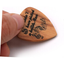 Scatola porta plettri per chitarra, contenitore leggero in legno massello a forma di chitarra