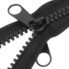 Verlängerbare, doppelseitige Harz-Zeltreißverschlüsse, schwarz, 200 cm, 2 Stück, für Outdoor-Nähzubehör, Schneidertasche