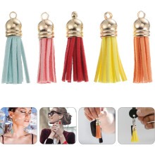 25-teiliges koreanisches Samtleder-Quasten-Anhänger-Schlüsselanhänger-DIY-Schmuckzubehör-Set