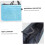 3pcs Portable Handbag Foldable Large Capacity Double Zipper Wash Bag 2