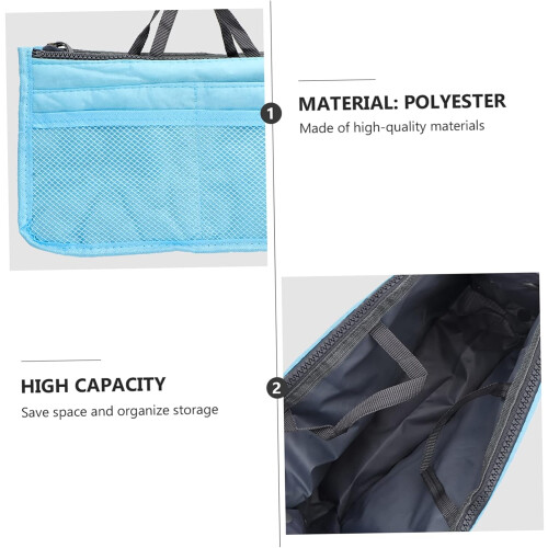 3pcs Portable Handbag Foldable Large Capacity Double Zipper Wash Bag 1