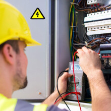 30 adesivi triangolari gialli di avvertimento per scosse elettriche, 50x50 mm, adesivi di sicurezza.