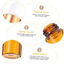 25 Mini-Glasfläschchen mit Tropfverschluss für ätherische Öle, ideal für Reisen, kleine Glasbehälter für Toilettenartikel, zufällige Farbe