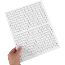20 stuks zelfklevende meetlintstickers, waterdicht, plakliniaal 0-20 cm, zwart op wit, voor thuisgebruik