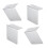4Pcs Metal Square License Panel Frames 4X4Inch Universal Flat 1