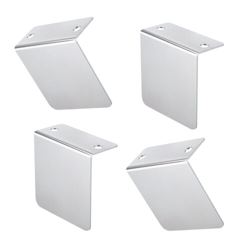 4Pcs Metal Square License Panel Frames 4X4Inch Universal Flat