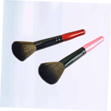Set de 4 brochas de maquillaje profesionales para mujer, con mango largo de nailon, ideales para aplicar polvos y colorete.