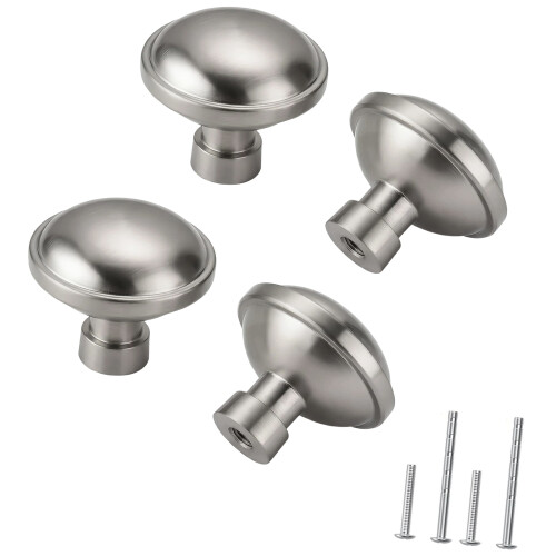 4Pcs Cabinet Door Handle Dresser Pulls Modern Drawer-Chrome