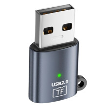 Adaptateur de lecteur de carte TF en métal pour-USB gris foncé