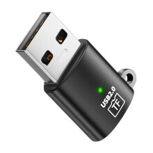 Snelle snelheid TF-kaartlezeradapter met metalen-USB-zwart
