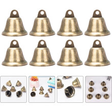 25 Stück Metallglocken aus Eisen für Bastelarbeiten, Vintage-Windspielzubehör, robust, 38 mm, bronzefarben, offenes Ringdesign