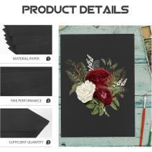 Schwarzes A4-Kartonpapier, 250 g/m², 20 Blatt, Bastelpapier für Karten