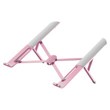 Portable Foldable Laptop Stand With 7 Adjustable Height-Pink