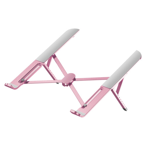 Portable Foldable Laptop Stand With 7 Adjustable Height-Pink