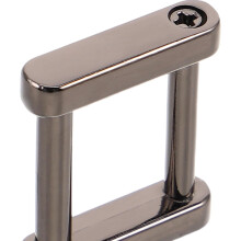 20 stuks rechthoekige gespen van zinklegering in gunmetal-kleur met afneembare schroef voor het verstellen van de schouderband van een tas.