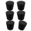 Set of 6 Multipurpose Black Tapered Rubber Stoppers Stable 1