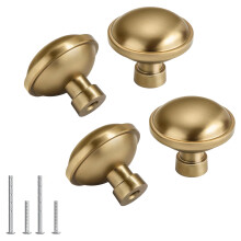 4Pcs Dresser Knob Zinc Alloy Drawer Handle Cupboard Pulls-Gold
