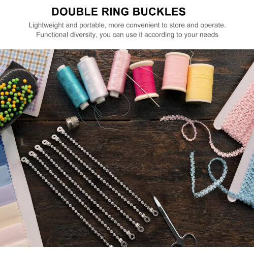20pcs Iron Bead Chain Buckles Double Ring Curtain Connection Tools
