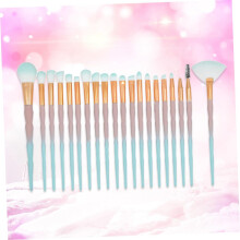 20pc Diamond Handle Stone Eye Brush Set for Makeup Light Fur Makeup Beauty Tools