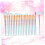20pc Diamond Handle Stone Eye Brush Set for Makeup Light Fur Makeup Beauty Tools 1