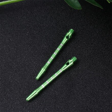 20 piezas de ejes de dardos de aleación de aluminio 2Ba con vástagos metálicos y 20 juntas tóricas, color verde. Accesorios para dardos.