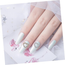 30pcs Heart Nail Rhinestones Nail Art Charms Supplies for DIY Crystals