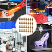 30 st 3D-skrivartillbehör Mässingsmunstycken Höghårdhet Effektiva utskriftsdelar Reservdelar