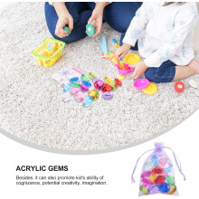 20pcs acrílico pedras preciosas cristais falsas gemas misturadas cor artesanato decorativo promover a imaginação