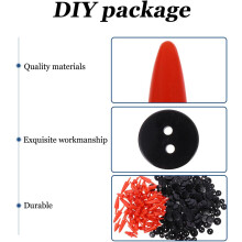 Kit fai da te con 260 accessori per pupazzo di neve, decorazioni natalizie a forma di pupazzo di neve, bottoni fatti a mano.