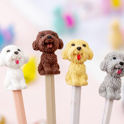 20pcs Animal Shaped Pencil Erasers and Students, Lightweight Multi-Function Rubber Erasers in Assorted Colors