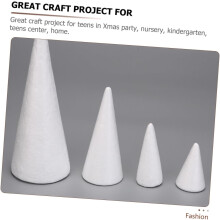20 Stück Schaumstoffkegel zum Selbermachen von Weihnachtsbaumschmuck, unfertige Partyornamente für die Weihnachtsdekoration zu Hause