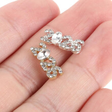 20 Stück Nagelkunst-Dekorationen Glitzer-Charms Strass-Schmuck für Maniküre-Ornamente